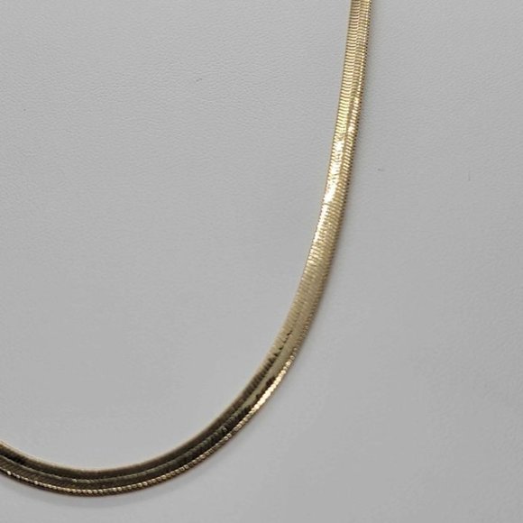 Brazilian 18k Gold Filled Herring Bone Chain - Picture 2 of 7